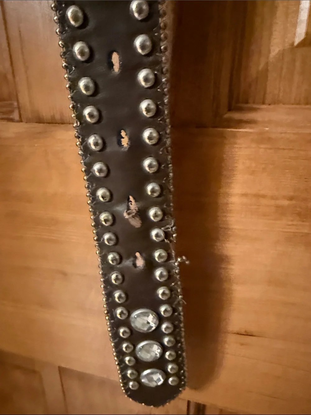 Decorative Studded Heart belt - Brown